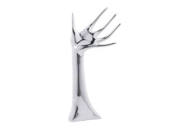 HAND SERVUS SHINY CHROME - Polyresin decorative object by KARE Design - view 2